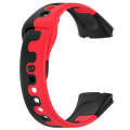For Redmi Watch 3 Lite Stitching Two Color Silicone Watch Band(Black Red)