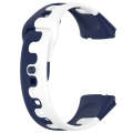For Redmi Watch 3 Lite Stitching Two Color Silicone Watch Band(Blue White)