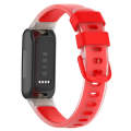 For Fitbit Inspire 3 Two Color Transparent Silicone Watch Band(Red)
