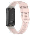 For Fitbit Inspire 3 Two Color Transparent Silicone Watch Band(Light Pink)