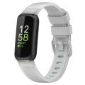 For Fitbit Inspire 3 Two Color Transparent Silicone Watch Band(Light Grey)
