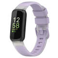 For Fitbit Inspire 3 Two Color Transparent Silicone Watch Band(Purple)