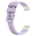 For Fitbit Inspire 3 Two Color Transparent Silicone Watch Band(Purple)