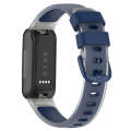 For Fitbit Inspire 3 Two Color Transparent Silicone Watch Band(Blue)