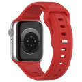 For Apple Watch Ultra 49mm Square Buckle Silicone Watch Band(Red)