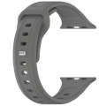 For Apple Watch Ultra 49mm Square Buckle Silicone Watch Band(Dark Grey)