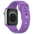 For Apple Watch Ultra 49mm Square Buckle Silicone Watch Band(Purple)