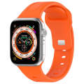 For Apple Watch 8 41mm Square Buckle Silicone Watch Band(Orange)