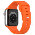 For Apple Watch 8 41mm Square Buckle Silicone Watch Band(Orange)