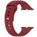 For Apple Watch 8 41mm Square Buckle Silicone Watch Band(Wine Red)