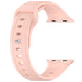 For Apple Watch 8 41mm Square Buckle Silicone Watch Band(Light Pink)