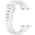 For Apple Watch 8 45mm Square Buckle Silicone Watch Band(White)