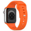 For Apple Watch 6 44mm Square Buckle Silicone Watch Band(Orange)