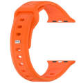 For Apple Watch 6 44mm Square Buckle Silicone Watch Band(Orange)