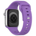 For Apple Watch 5 44mm Square Buckle Silicone Watch Band(Purple)