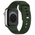 For Apple Watch 5 40mm Square Buckle Silicone Watch Band(Green)