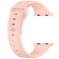 For Apple Watch 4 44mm Square Buckle Silicone Watch Band(Light Pink)