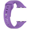 For Apple Watch 4 44mm Square Buckle Silicone Watch Band(Purple)