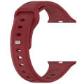 For Apple Watch SE 2023 44mm Square Buckle Silicone Watch Band(Wine Red)