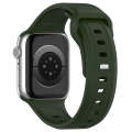 For Apple Watch SE 2023 40mm Square Buckle Silicone Watch Band(Green)