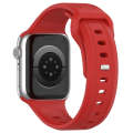 For Apple Watch 9 41mm Square Buckle Silicone Watch Band(Red)