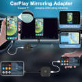 Carbon Fiber USB + USB-C / Type-C Carplay to Car Mirror Adapter for iPhone(Black)