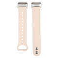 For Fitbit Charge 5 PU Leather Replacement Watch Band(Creamy White)