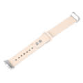 For Fitbit Charge 5 PU Leather Replacement Watch Band(Creamy White)