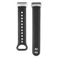 For Fitbit Charge 5 PU Leather Replacement Watch Band(Black)