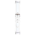 For Fitbit Charge 5 18mm Bamboo Joint Texture Genuine Leather Watch Band(White)
