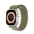 For Apple Watch Ultra 2 49mm DUX DUCIS GS Series Nylon Loop Watch Band(Olive)