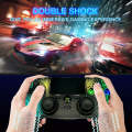 Crack Pattern RGB Light Wireless Game Controller for PS4 / PC / Android / iOS(Black)