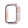 For Apple Watch Series 9 / 8 / 7 41mm Tempered Film Hybrid PC Integrated Watch Case(Rose Gold Ora...