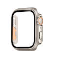 For Apple Watch Series 9 / 8 / 7 41mm Tempered Film Hybrid PC Integrated Watch Case(Titanium Gold...
