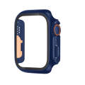 For Apple Watch Series 9 / 8 / 7 41mm Tempered Film Hybrid PC Integrated Watch Case(Midnight Blue...