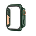 For Apple Watch Series 9 / 8 / 7 41mm Tempered Film Hybrid PC Integrated Watch Case(Deep Green Or...