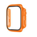 For Apple Watch Series 6 / 5 / 4 / SE 44mm Tempered Film Hybrid PC Integrated Watch Case(Orange)