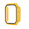 For Apple Watch Series 6 / 5 / 4 / SE 44mm Tempered Film Hybrid PC Integrated Watch Case(Yellow)