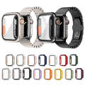 For Apple Watch Series 6 / 5 / 4 / SE 44mm Tempered Film Hybrid PC Integrated Watch Case(Deep Gre...