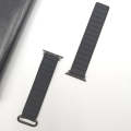 For Apple Watch 7 41mm Reverse Buckle Magnetic Silicone Watch Band(Black Buckle Black Brown)