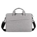 For 14.1 inch ST01S Waterproof Oxford Laptop Diagonal Shoulder Handbag(Light Grey)