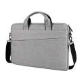 For 15.6 inch ST01S Waterproof Oxford Laptop Diagonal Shoulder Handbag(Light Grey)