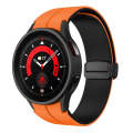 For Samsung Galaxy Watch 6 / 6 Classic Dual Color Magnetic Folding Buckle Silicone Watch Band(Ora...