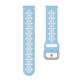 For Samsung Galaxy Watch 6 / 6 Classic Two Color Plum Blossom Hollowed Silicone Watch Band(Light ...