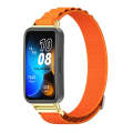 For Huawei Band 8 / 9 Mijobs Nylon Breathable Watch Band(Orange+Gold)