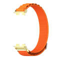 For Huawei Band 8 / 9 Mijobs Nylon Breathable Watch Band(Orange+Gold)