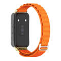 For Huawei Band 8 / 9 Mijobs Nylon Breathable Watch Band(Orange+Gold)