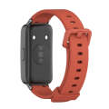 For Huawei Band 8 Mijobs Silicone Breathable Watch Band(Orange+Black)