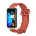 For Huawei Band 8 Mijobs Silicone Breathable Watch Band(Orange+Gold)