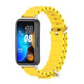 For Huawei Band 8 / 9 Mijobs Marine Silicone Breathable Watch Band(Yellow+Silver)